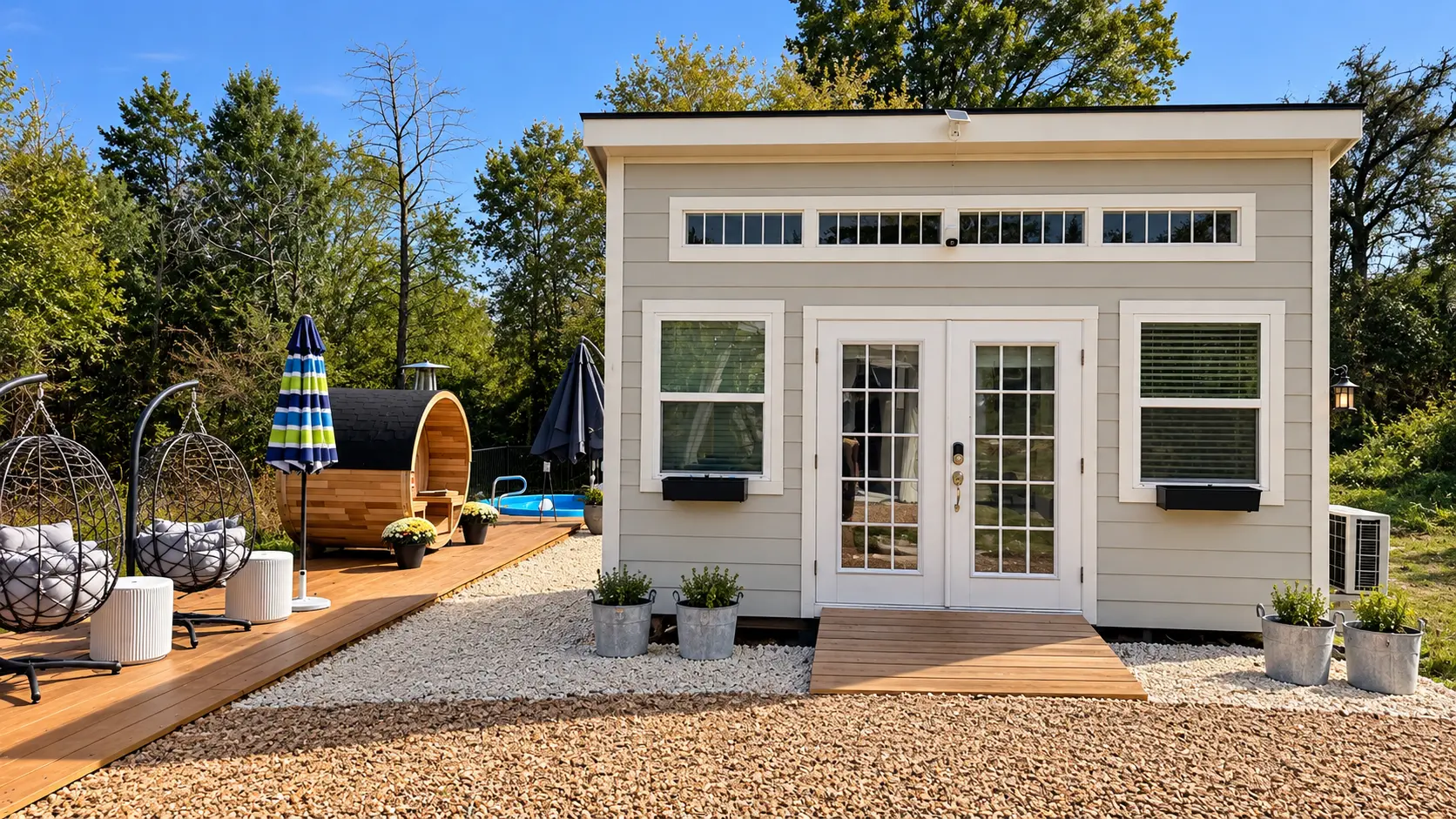 Tyler Studio and Spa — Studio & Spa Deck with Sauna
