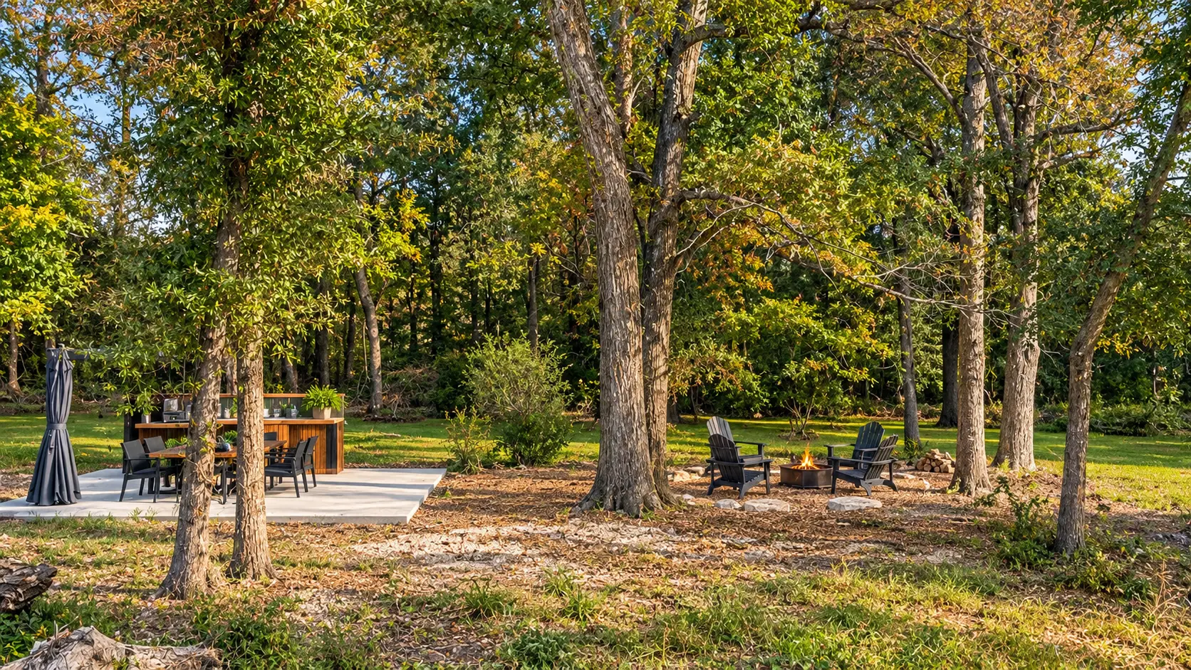 Fire pit sitting area