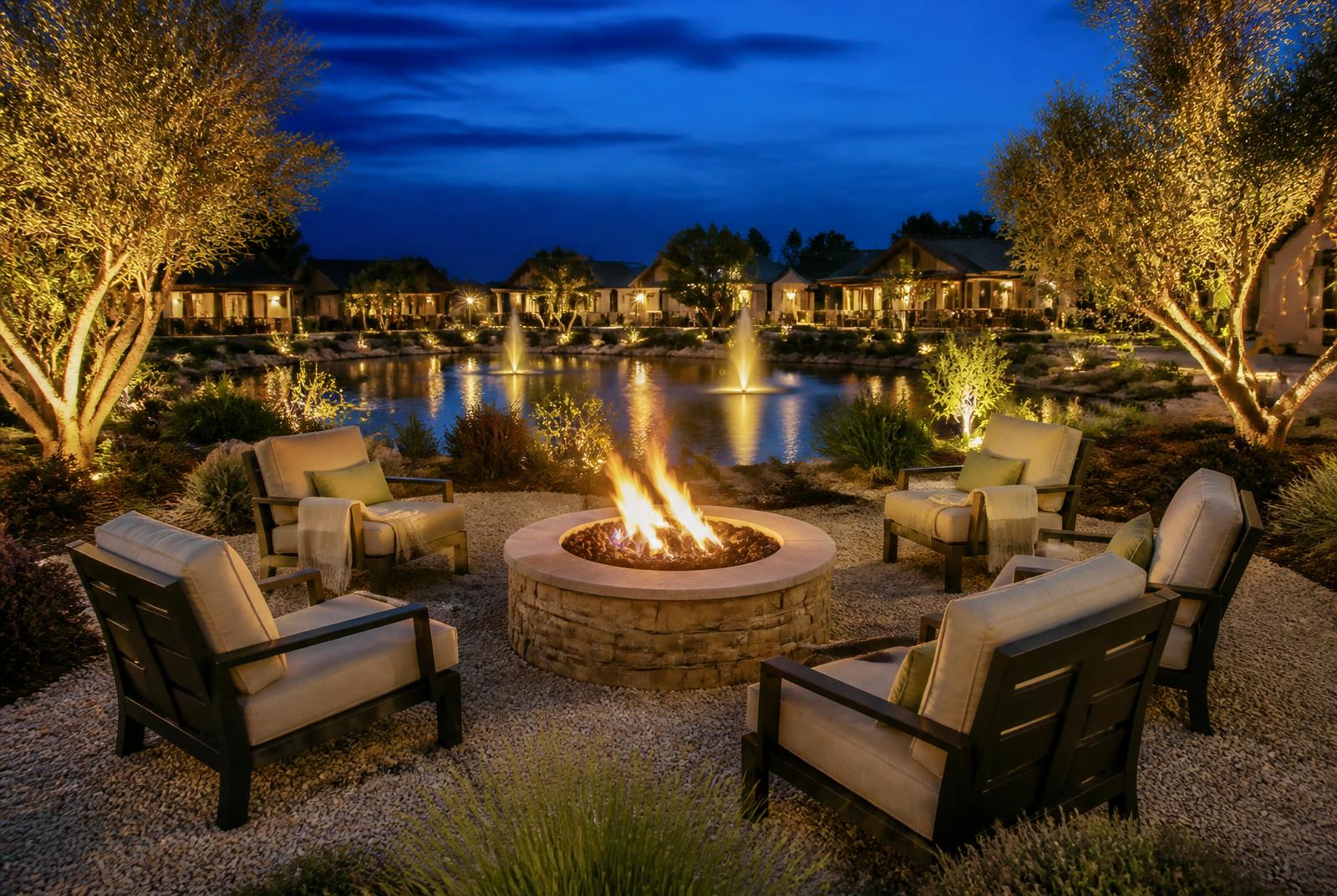Fire pit sitting area